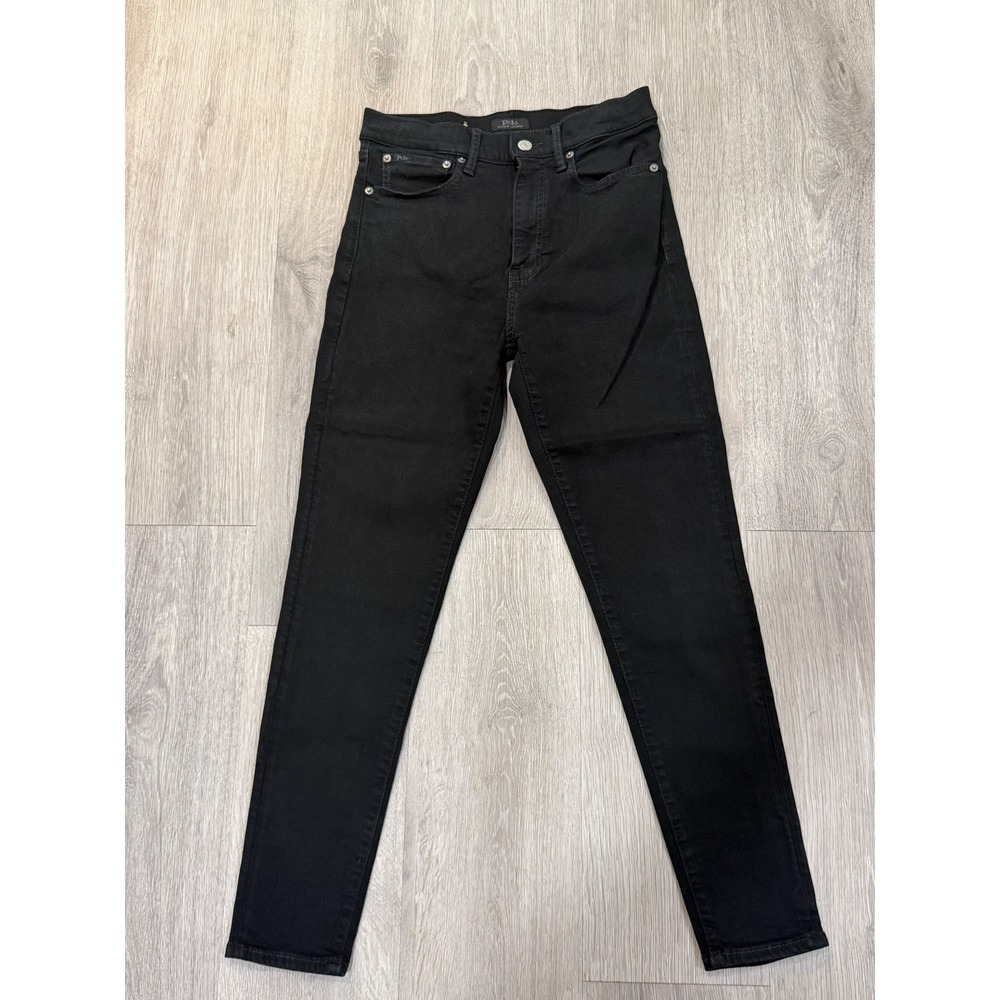 Polo Ralph Lauren Black Label Tompkins Skinny Women 28 Black High Rise Stretch